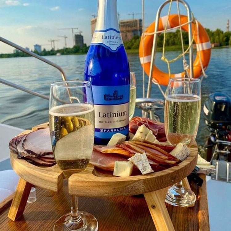 🍷PORTABLE WOODEN OUTDOOR PICNIC WINE TABLE🍷