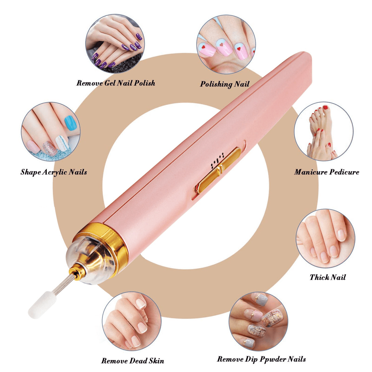 GLAMICS ELECTRIC PROFESSIONAL MANICURE NAIL MACHINE SET💅