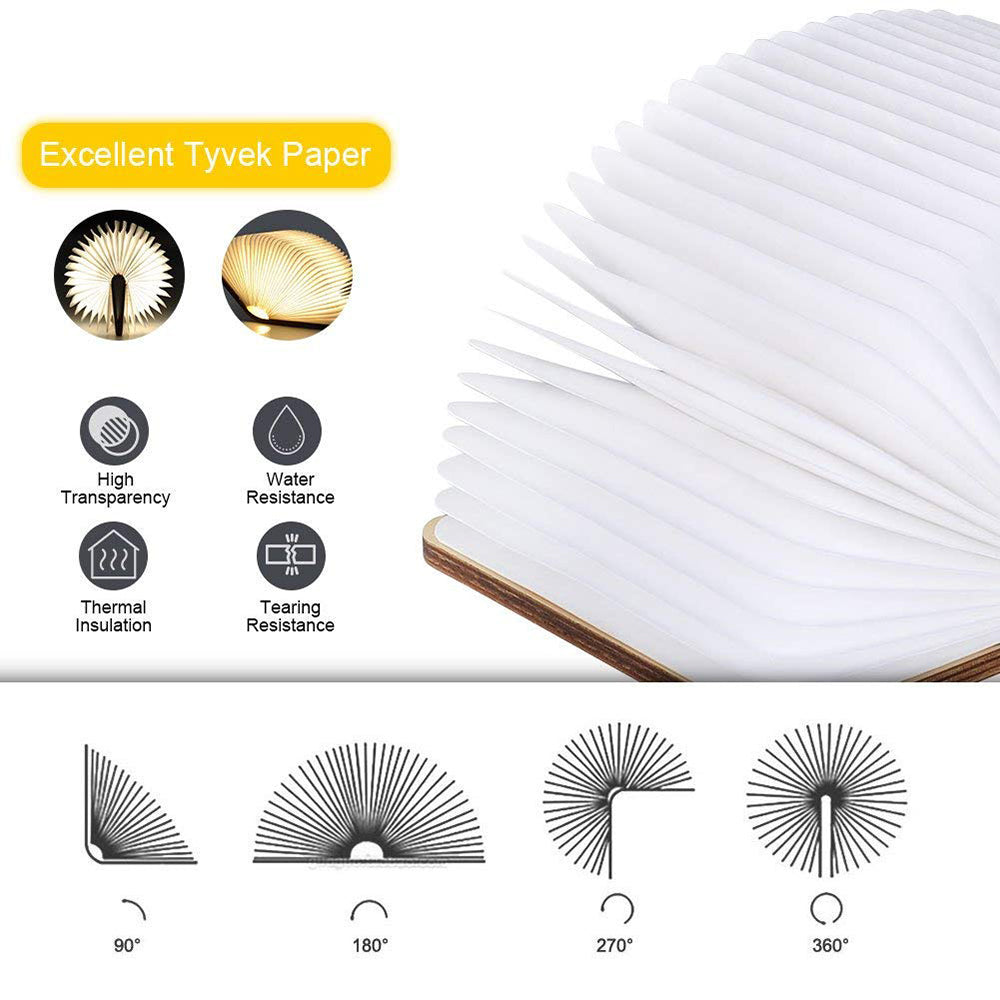 PU wood grain leather book lamp-6 color variations