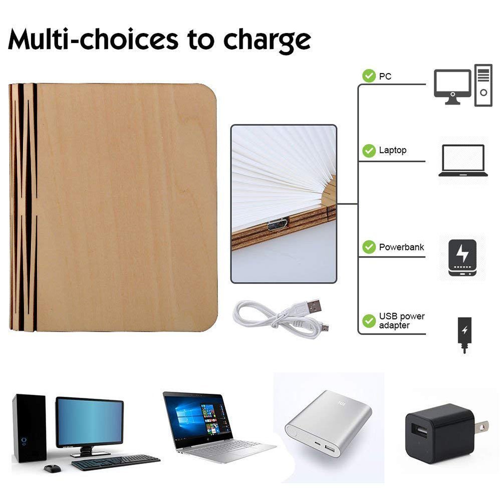 PU wood grain leather book lamp-6 color variations