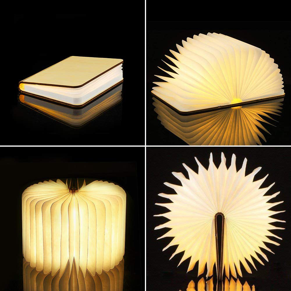 PU wood grain leather book lamp-6 color variations