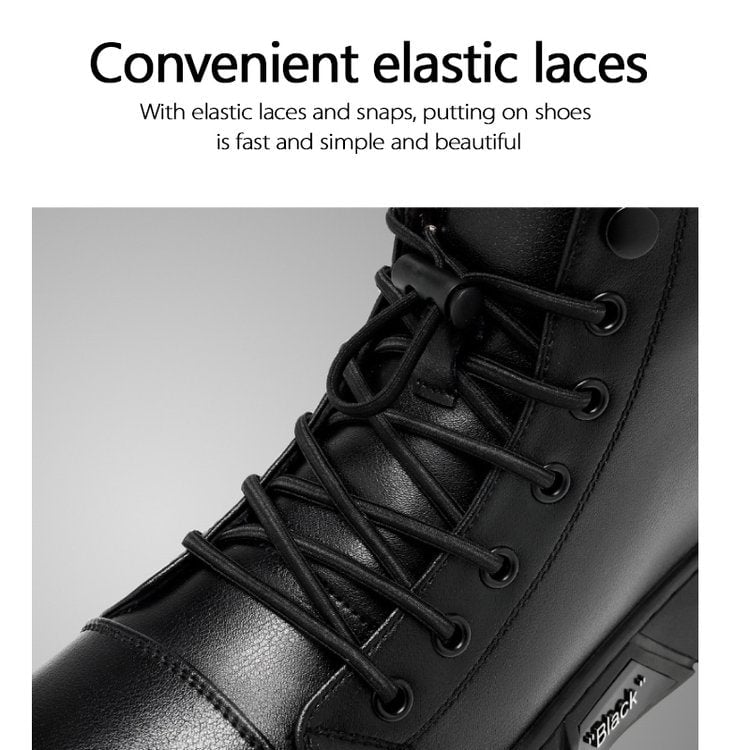 🎁 Christmas Hot Sale🎁Men's Black Casual Versatile Genuine Leather Ankle Boots