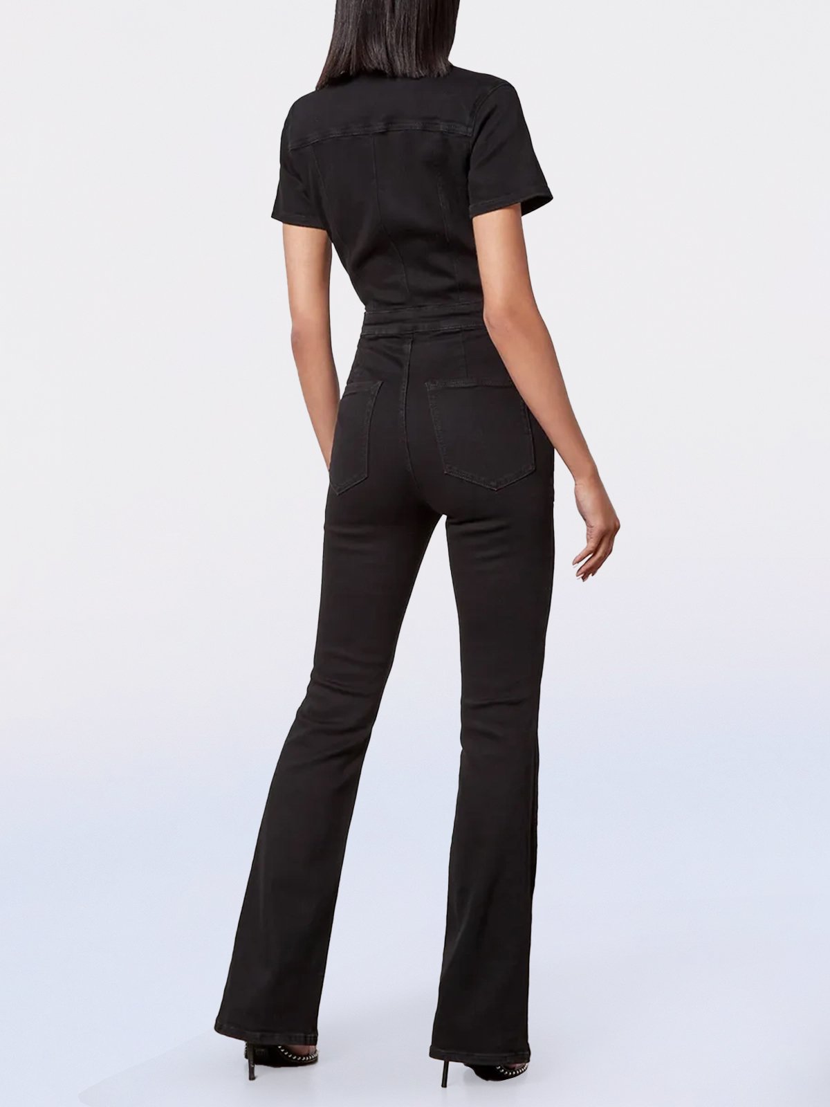 Skinny Bootcut Denim Jumpsuit