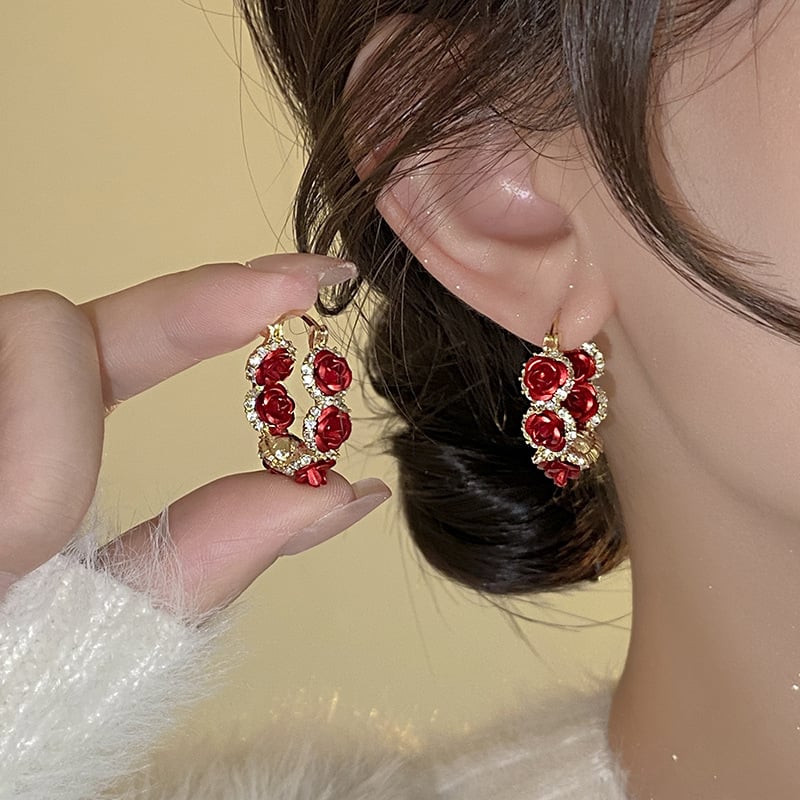 ✨ New Vintage Rose Earrings