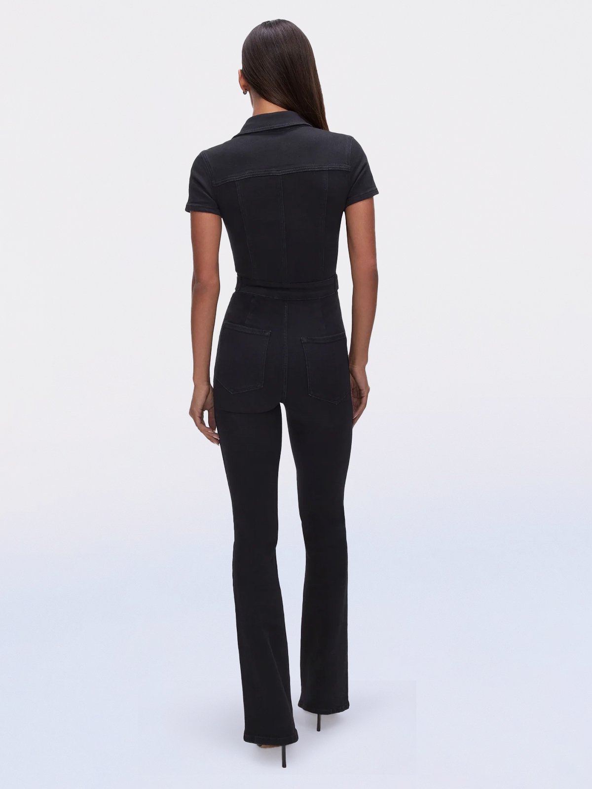Skinny Bootcut Denim Jumpsuit