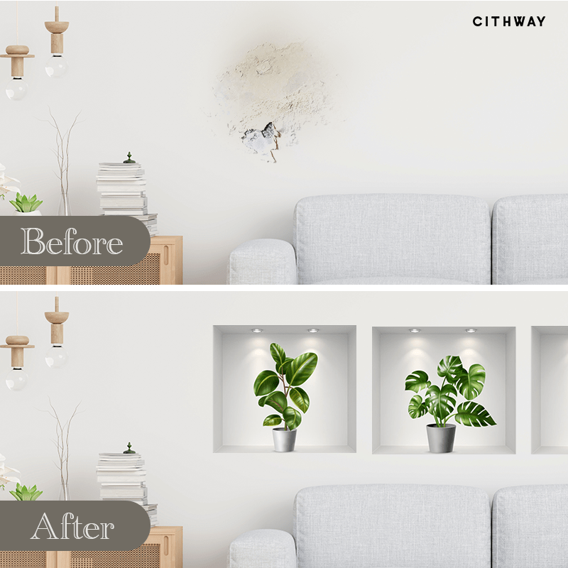 🌺Self-Adhesive 3D Plant Wall Stickers🎉