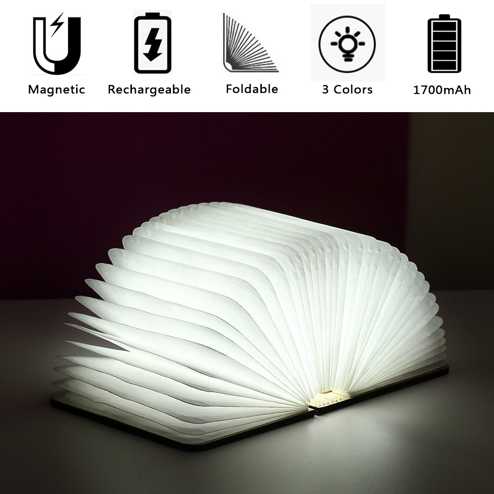 PU wood grain leather book lamp-6 color variations