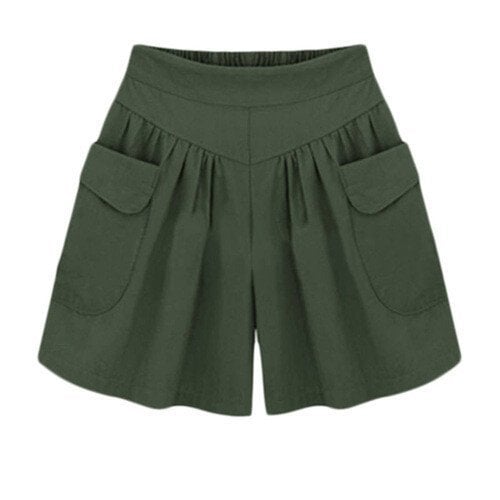 Women Beach Casual Hot Shorts with Elastic Waistband