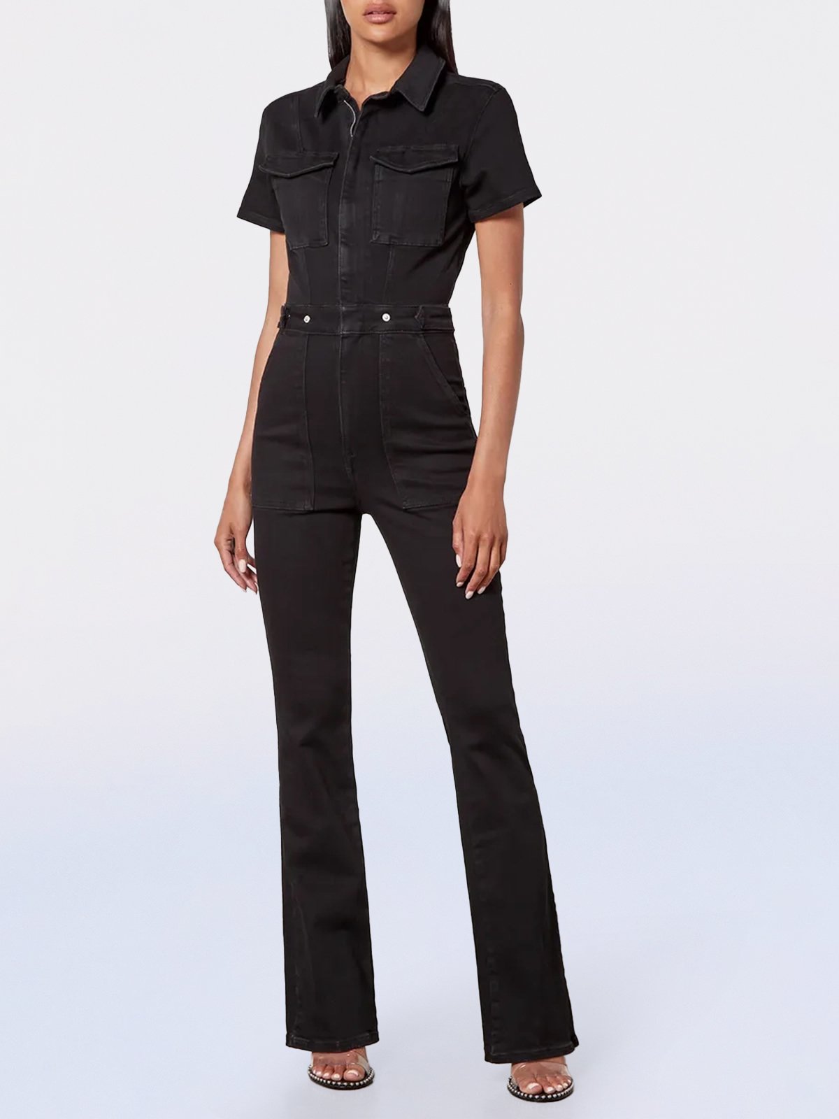 Skinny Bootcut Denim Jumpsuit