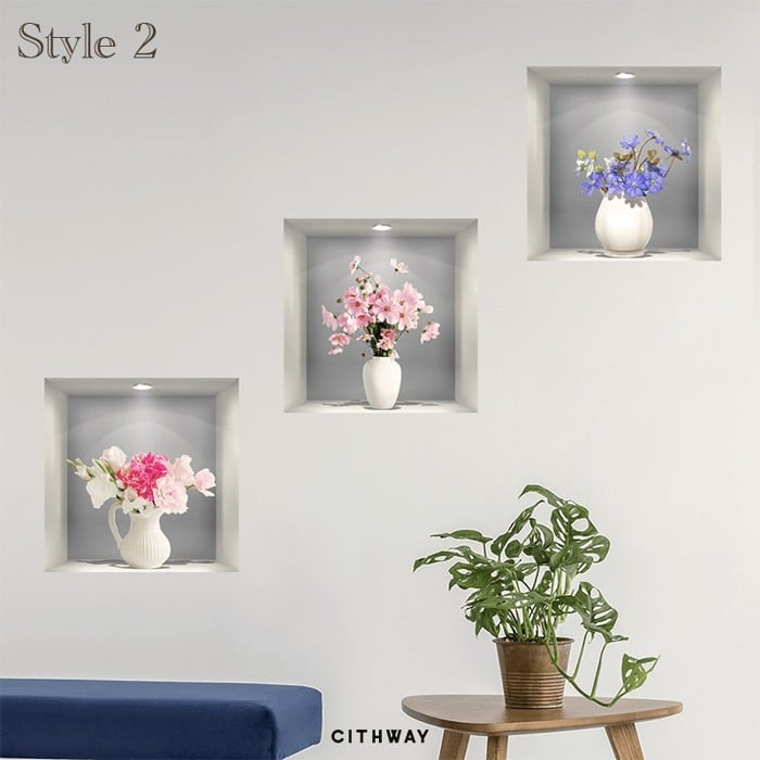🌺Self-Adhesive 3D Plant Wall Stickers🎉