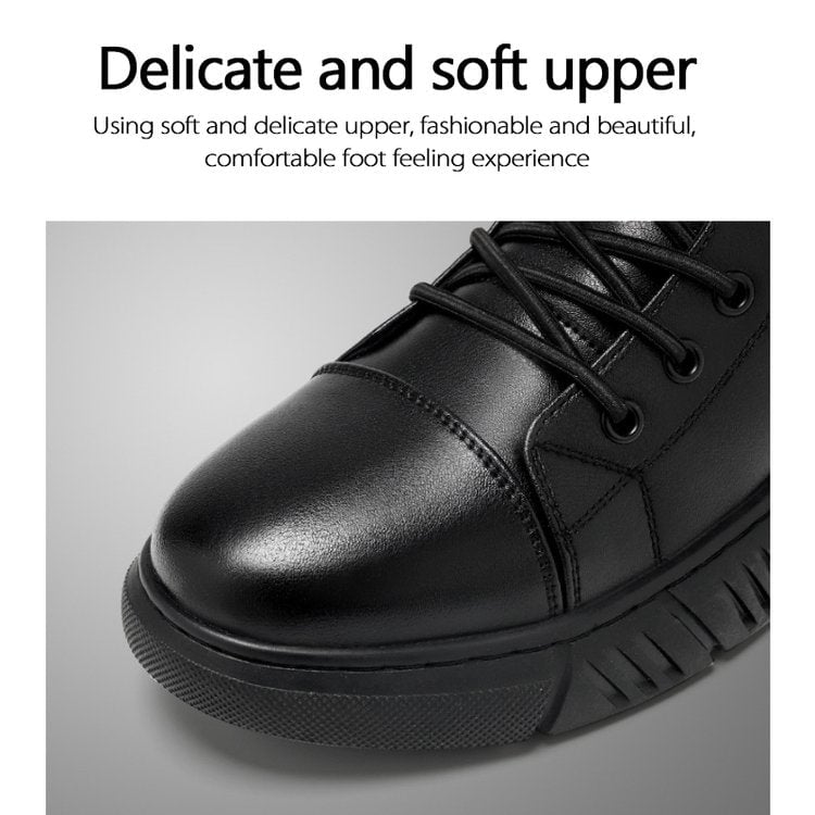 🎁 Christmas Hot Sale🎁Men's Black Casual Versatile Genuine Leather Ankle Boots