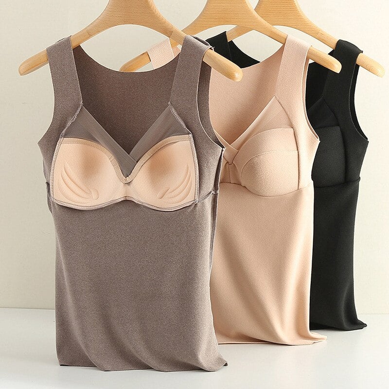 💓Thermal underwear with built in chest pad