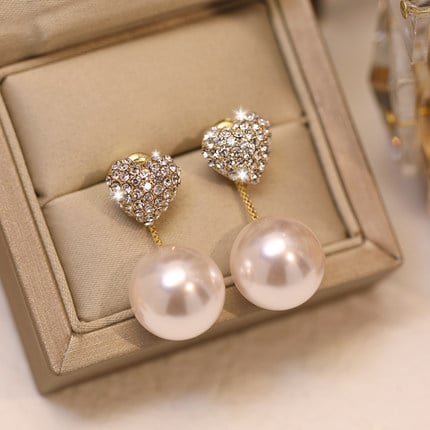 🔥 Two styles of wearing love diamond earrings