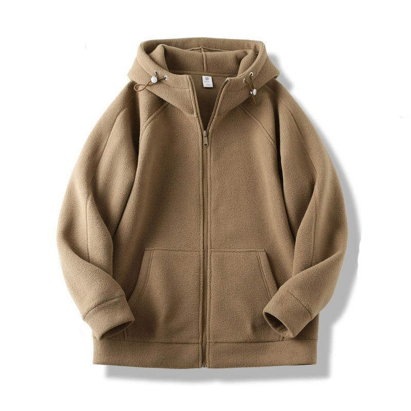 🔥Hot Sale🔥 Unisex Loose Fleece Zip Up Hoodie