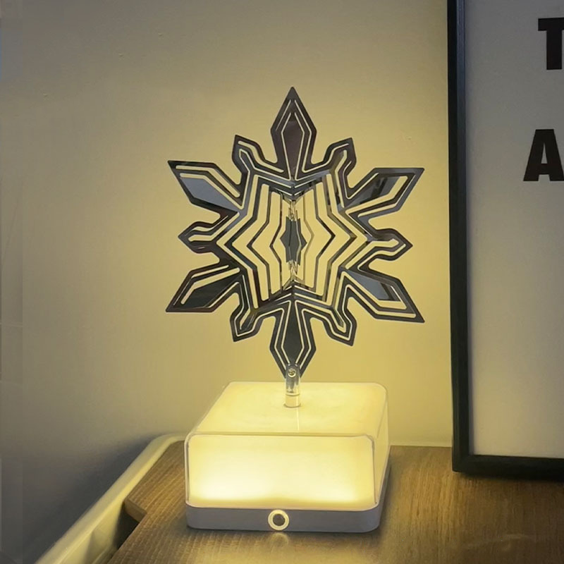 🎄LED 3D Rotating Ambient Night Light 16 Colors💟