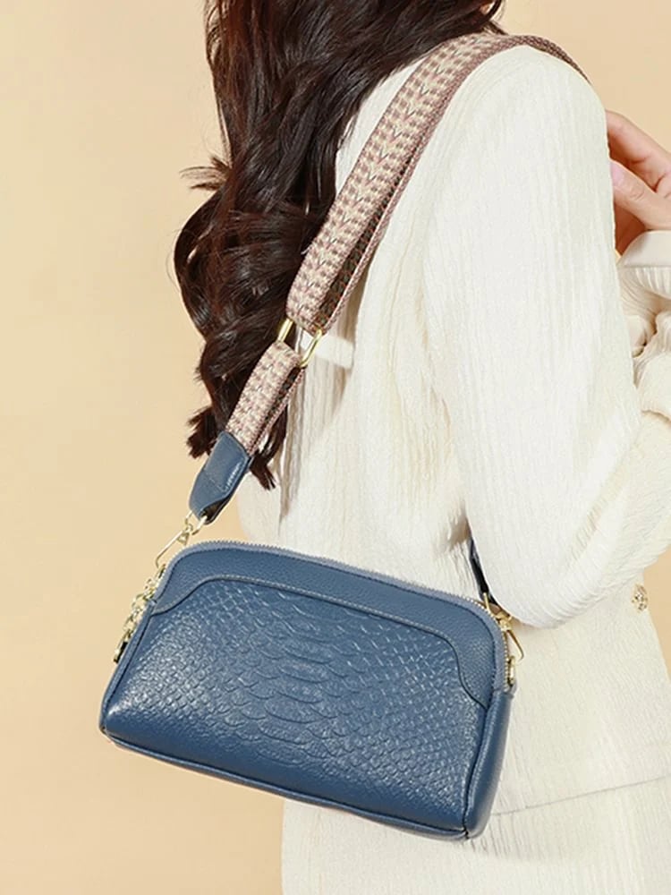 🔥First Layer Cowhide Crossbody Bag Alligator Pattern Women Shoulder Bag for Work