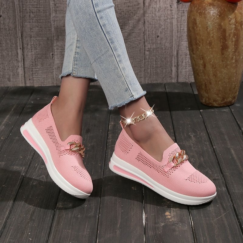 ๐ Breathable Wedge Sneakers