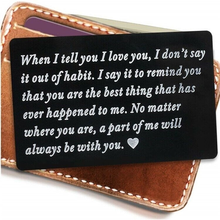 🔥🔥 - Mini Laser Engraved Wallet Card, Commemorative Card