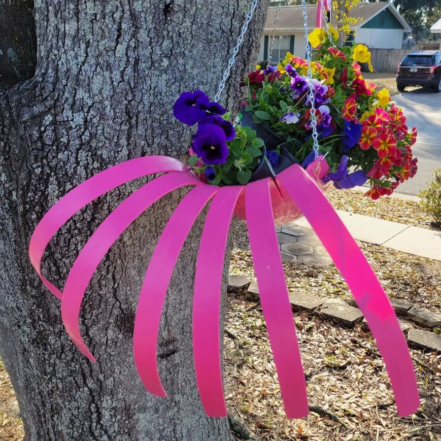 Bright Colorful Bird Hanging Planter Yard Decor