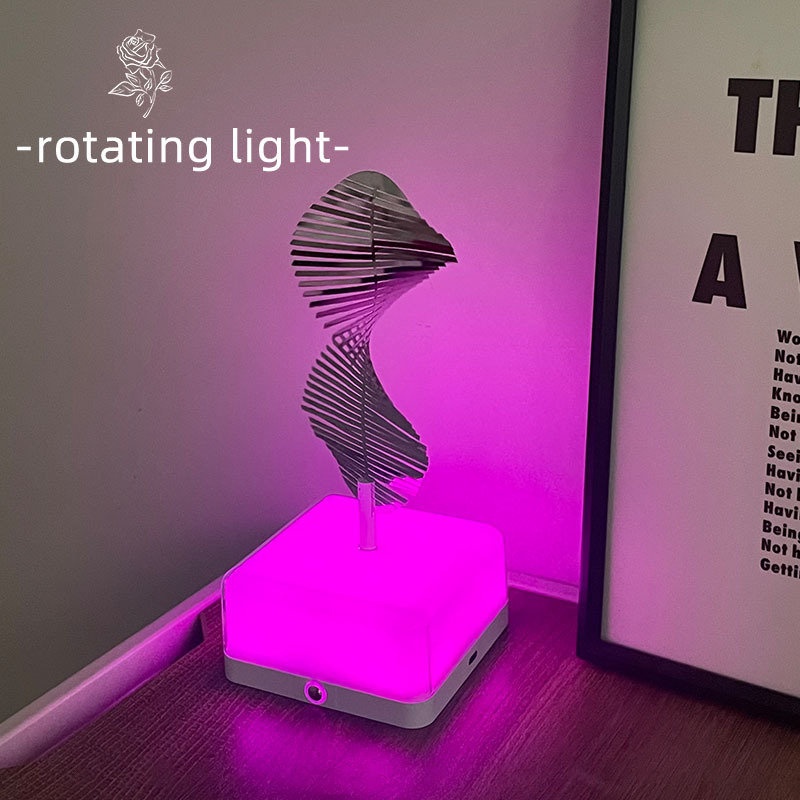 🎄LED 3D Rotating Ambient Night Light 16 Colors💟