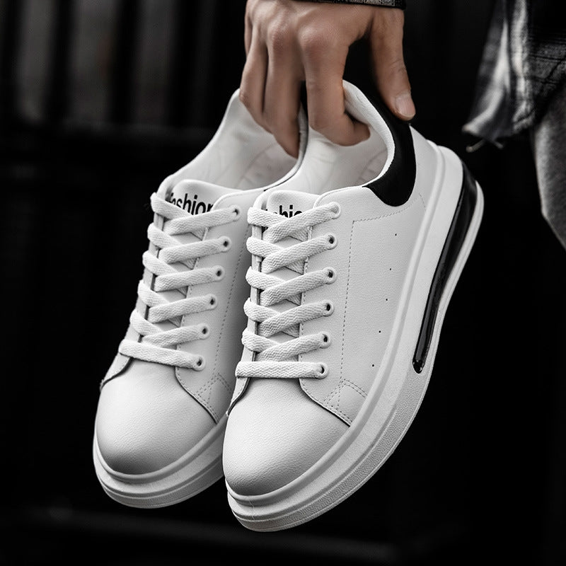 Little White Shoes Breathable Sponge Cake Thick Bottom Sneakers Air Cushion Men's Shoes