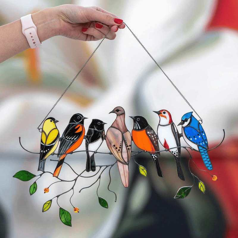 Mother's Day DealsThe Best Gift-Birds Stained Window Panel Hangings