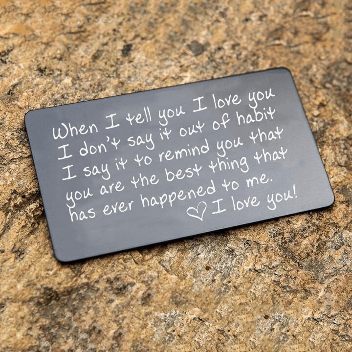 🔥🔥 - Mini Laser Engraved Wallet Card, Commemorative Card