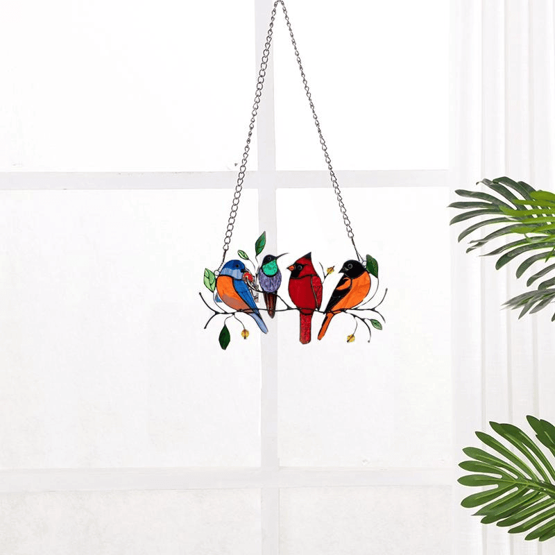 Mother's Day DealsThe Best Gift-Birds Stained Window Panel Hangings