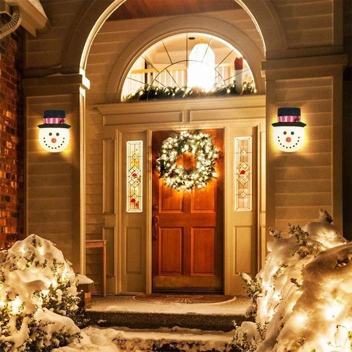 Snowman Porch Light Cover