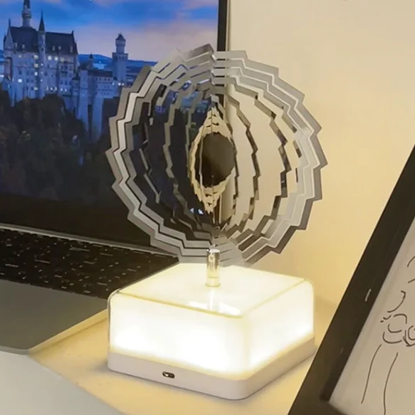 🎄LED 3D Rotating Ambient Night Light 16 Colors💟