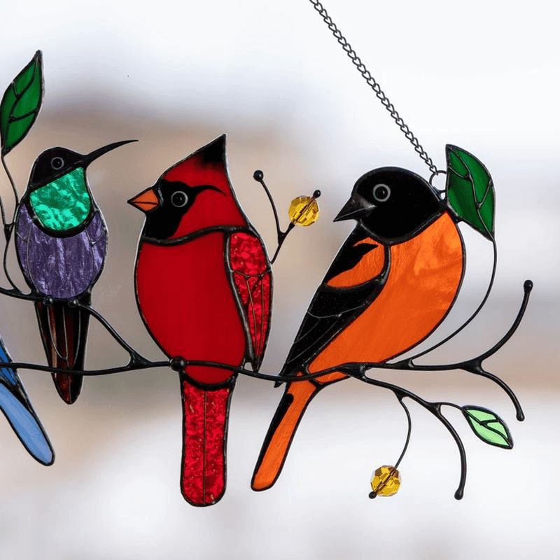 Mother's Day DealsThe Best Gift-Birds Stained Window Panel Hangings