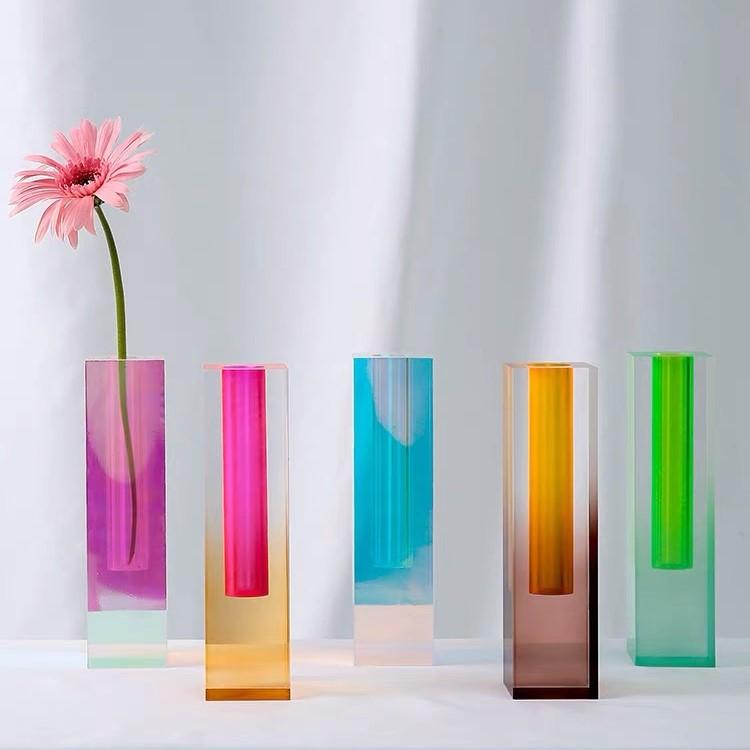 Neon Acrylic Pipe Vase Set (4pcs)