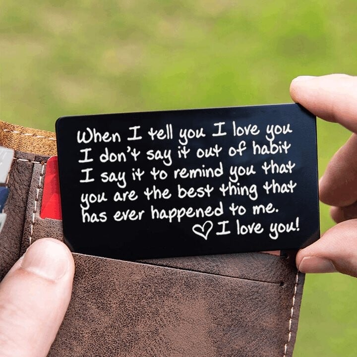 🔥🔥 - Mini Laser Engraved Wallet Card, Commemorative Card