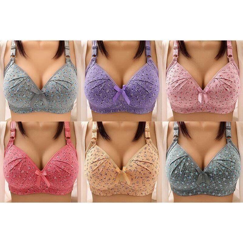 Plus Size Bra Women Underwear Wire Free Comfort Soft Thin Breathable.