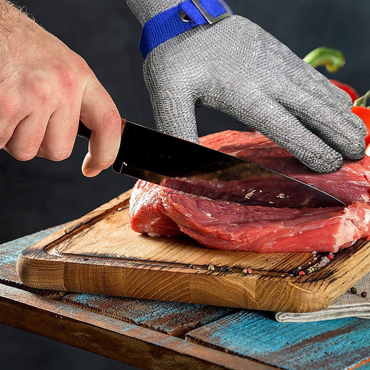 🔥Food Grade Stainless Steel Mesh Metal Glove