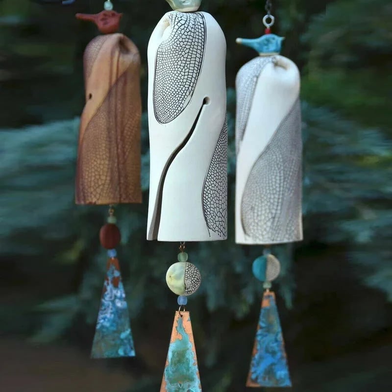 Beautiful rustic dragonfly wind chimes