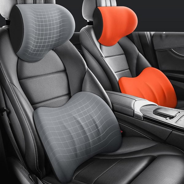 😎Ergonomic headrest and lumbar cushion for car seat🚗