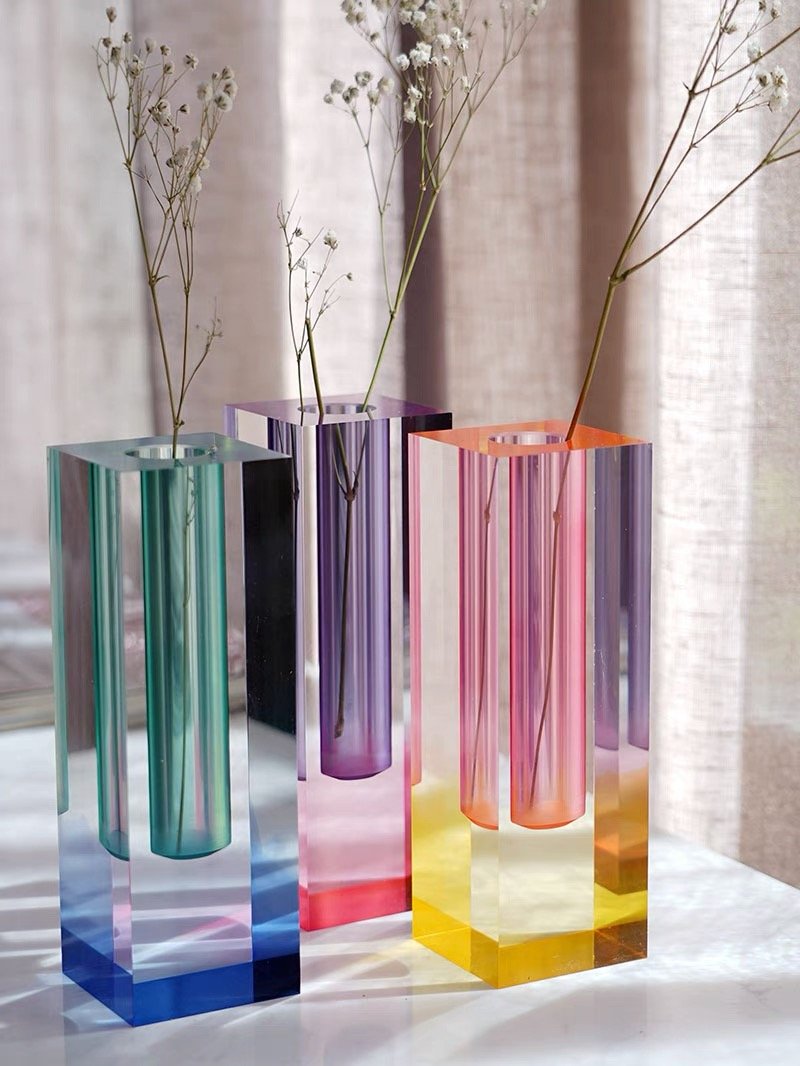 Neon Acrylic Pipe Vase Set (4pcs)