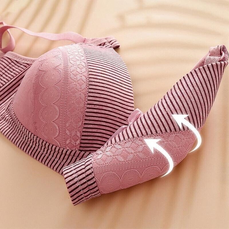 Plus Size Bra Women Underwear Wire Free Comfort Soft Thin Breathable.