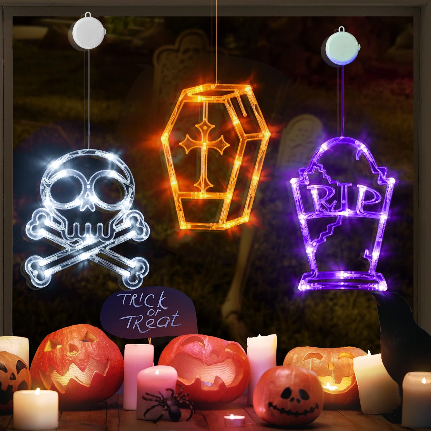 ✨Hot Sale✨ 2023 Upgrade Halloween Window Lights Decorations