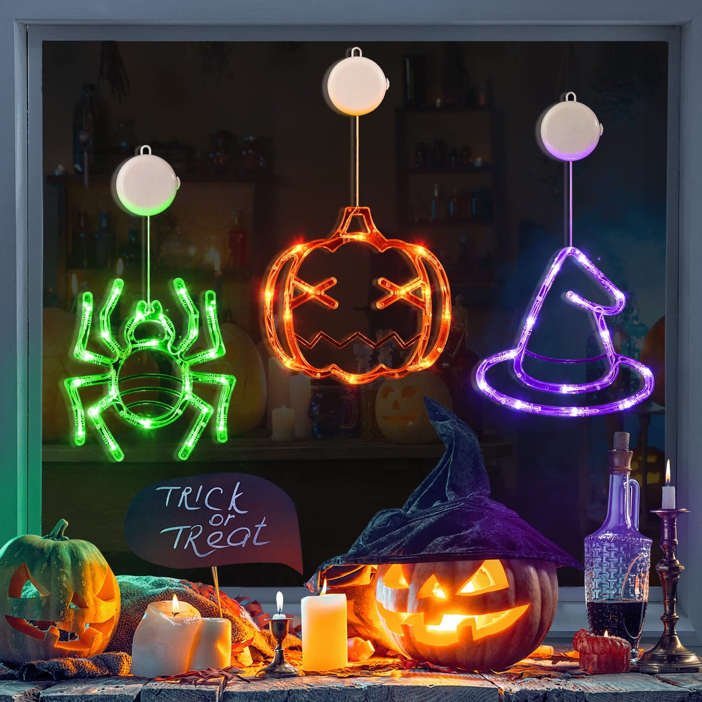 ✨Hot Sale✨ 2023 Upgrade Halloween Window Lights Decorations