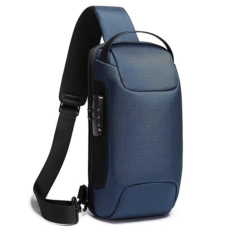 New Carbon Fiber USB charging sport sling Anti-theft shoulder bag(Buy 2 Free Shipping)