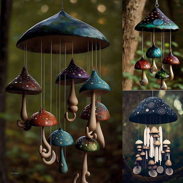 🔥Mushroom Campanula Handmade Art