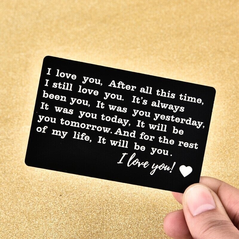🔥🔥 - Mini Laser Engraved Wallet Card, Commemorative Card