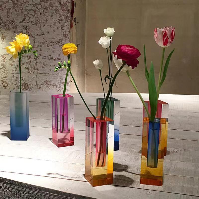 Neon Acrylic Pipe Vase Set (4pcs)