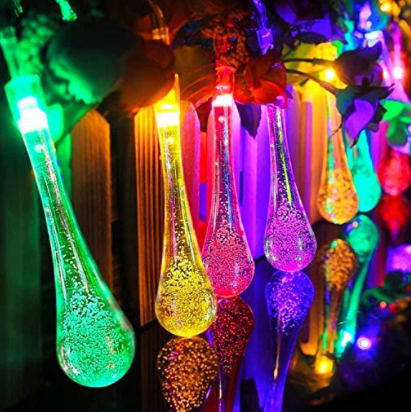 💡Water Drop Solar Lights