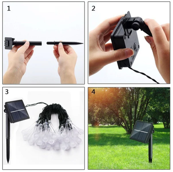 💡Water Drop Solar Lights