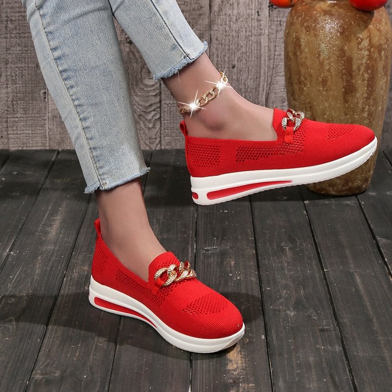 ๐ Breathable Wedge Sneakers