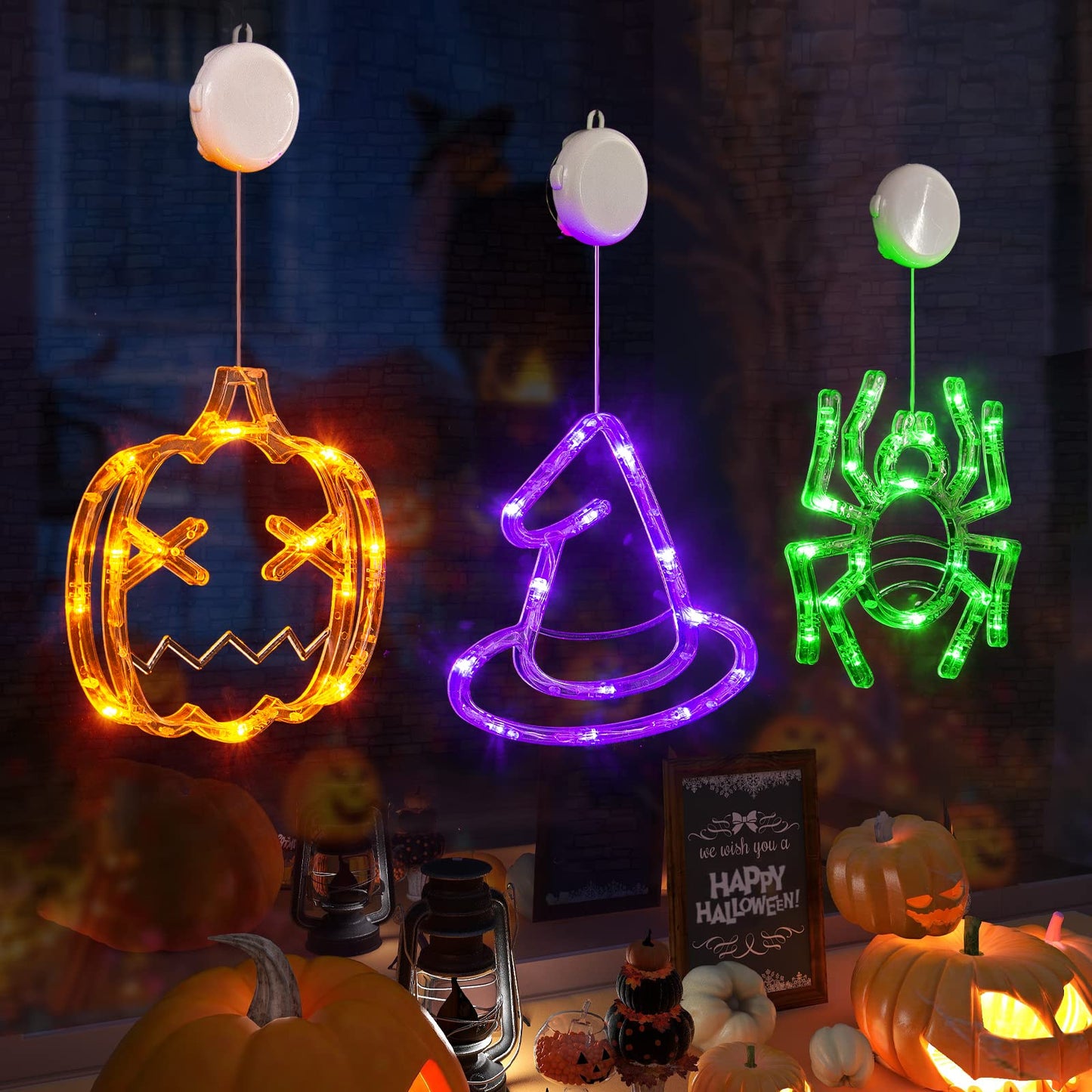 ✨Hot Sale✨ 2023 Upgrade Halloween Window Lights Decorations