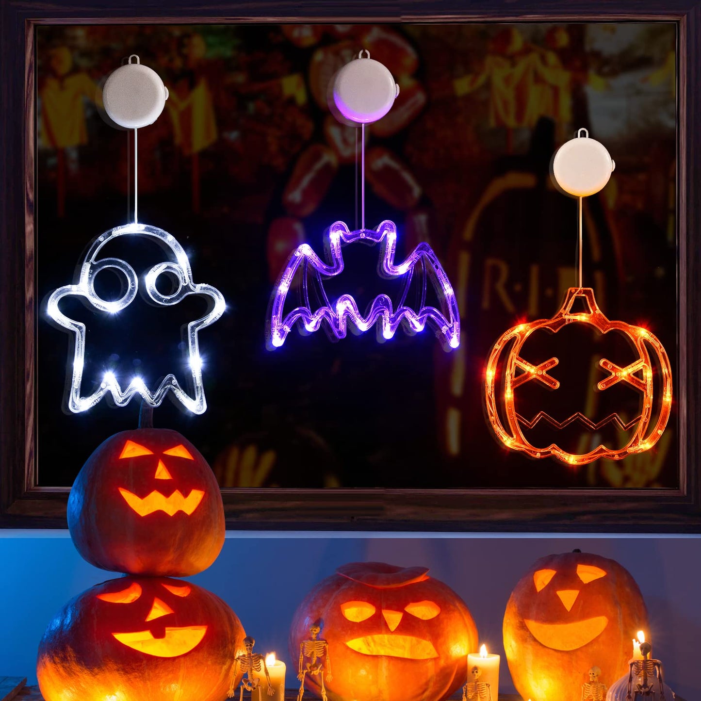 ✨Hot Sale✨ 2023 Upgrade Halloween Window Lights Decorations